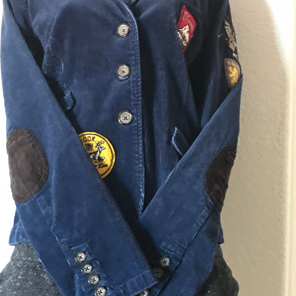 SOLD AMERICAN EAGLE OUTFITTER NAVY CORDUROY JACKET - Picture 2 of 8